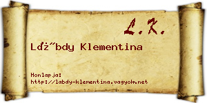 Lábdy Klementina névjegykártya